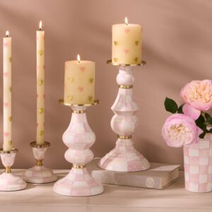 Enamel Pillar Candlestick Holder