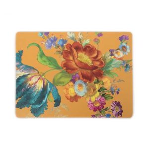Flower Market Ochre Cork Back Placemats – Set of 4