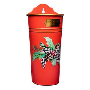 Holly Holiday Wall Bucket