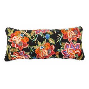 Jaipur Long Lumbar Pillow – Black